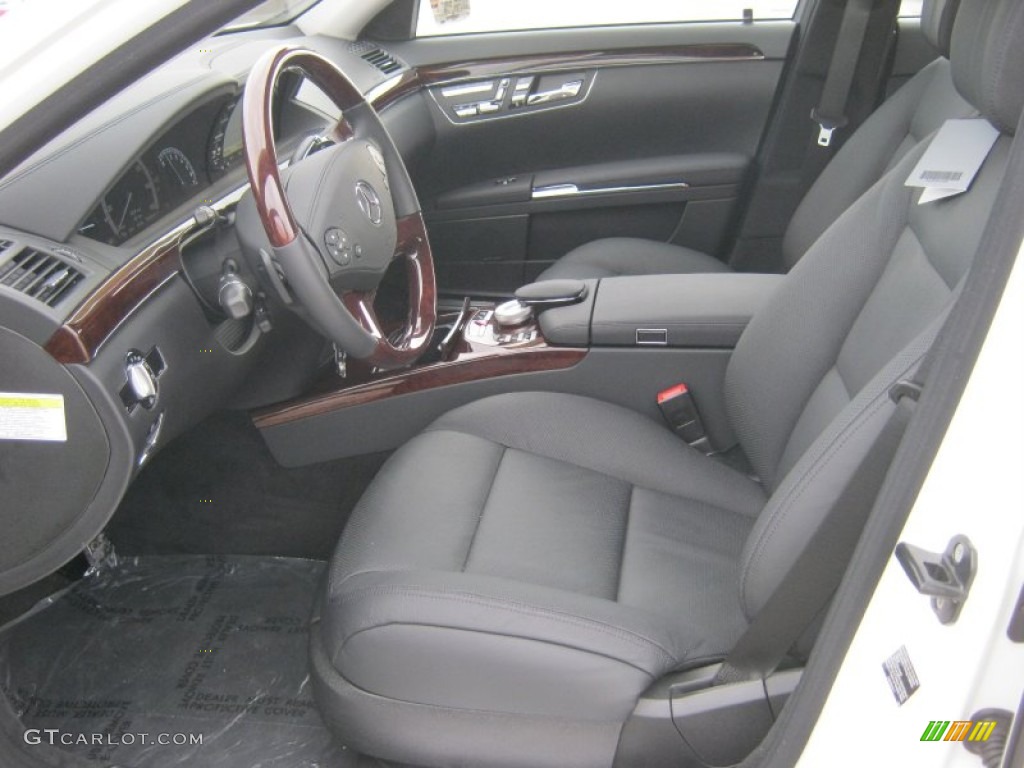 Black Interior 2012 Mercedes-Benz S 550 Sedan Photo #78275946