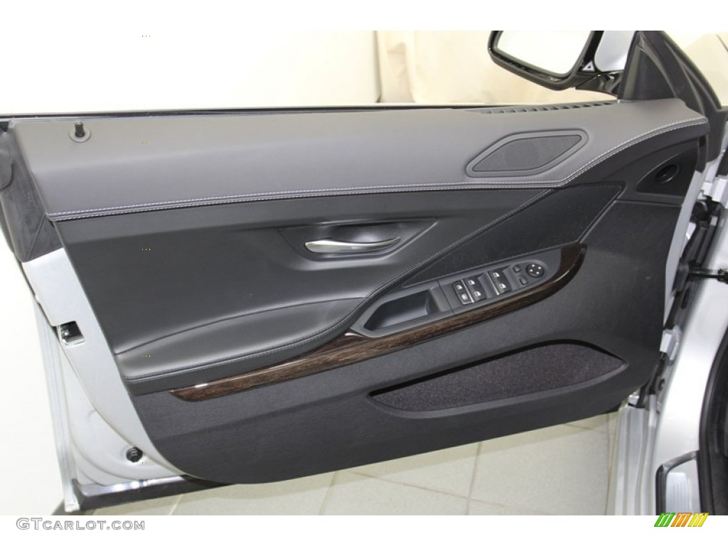 2013 BMW 6 Series 650i Gran Coupe Black Door Panel Photo #78276279