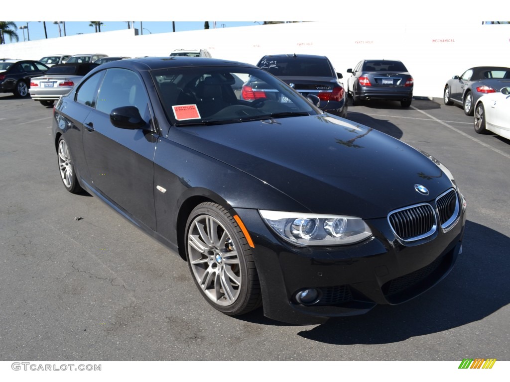 2011 3 Series 335i Coupe - Black Sapphire Metallic / Black photo #3