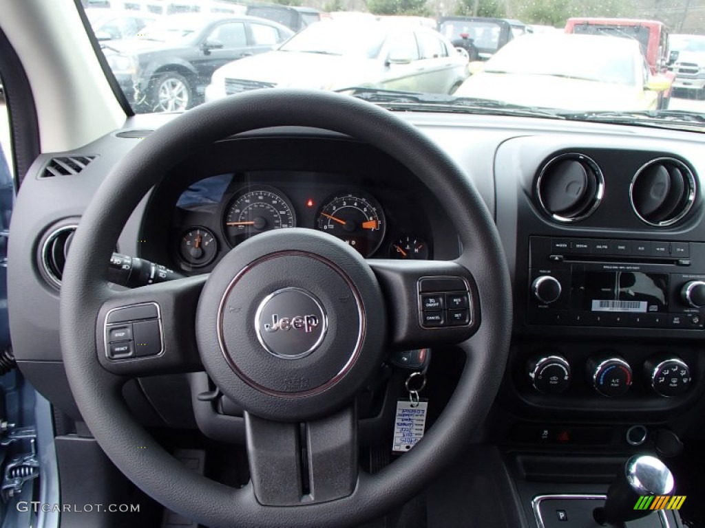 2014 Jeep Compass Sport 4x4 Dark Slate Gray Steering Wheel Photo #78278998