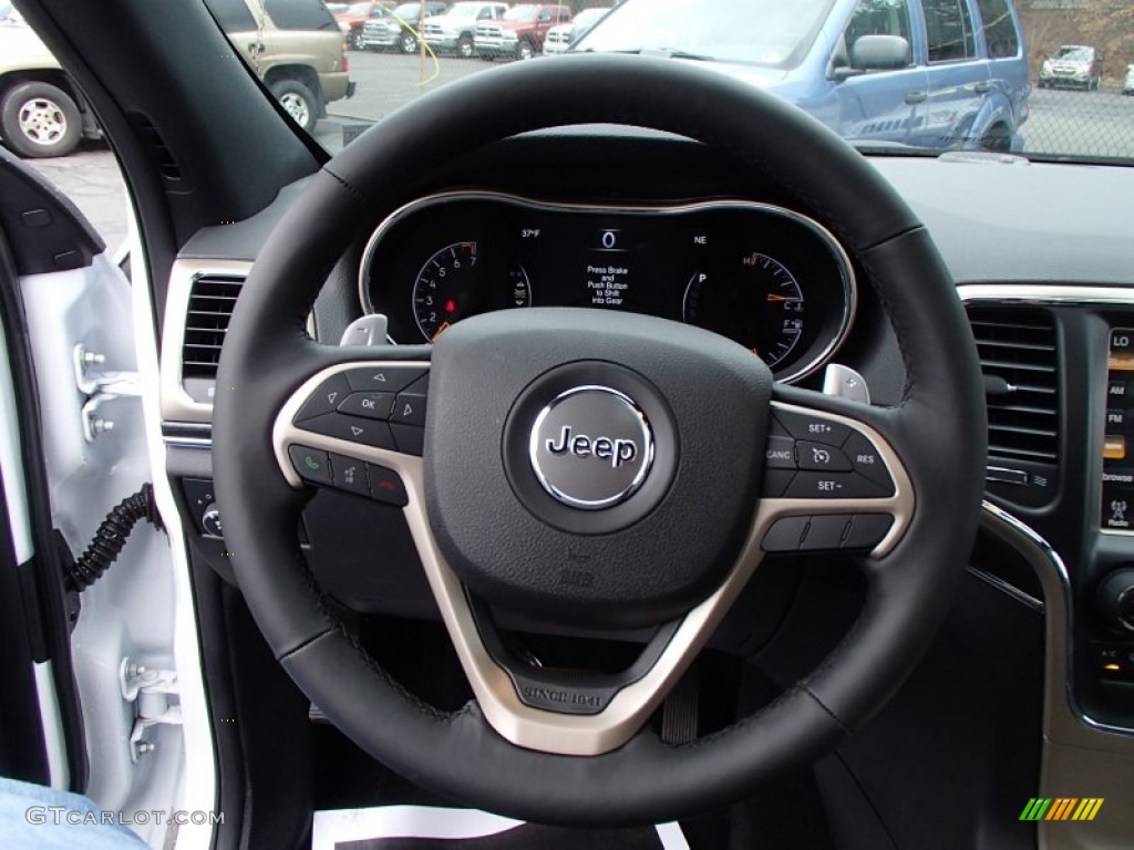 2014 Jeep Grand Cherokee Limited 4x4 Morocco Black Steering Wheel Photo #78279784