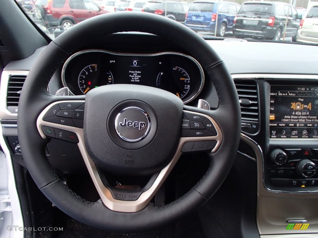 2014 Jeep Grand Cherokee Limited 4x4 Morocco Black Steering Wheel Photo #78280129