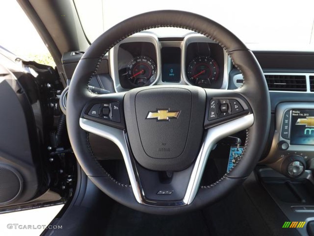 2013 Chevrolet Camaro Z600 Black Magic SuperCharged Coupe Black Steering Wheel Photo #78280290