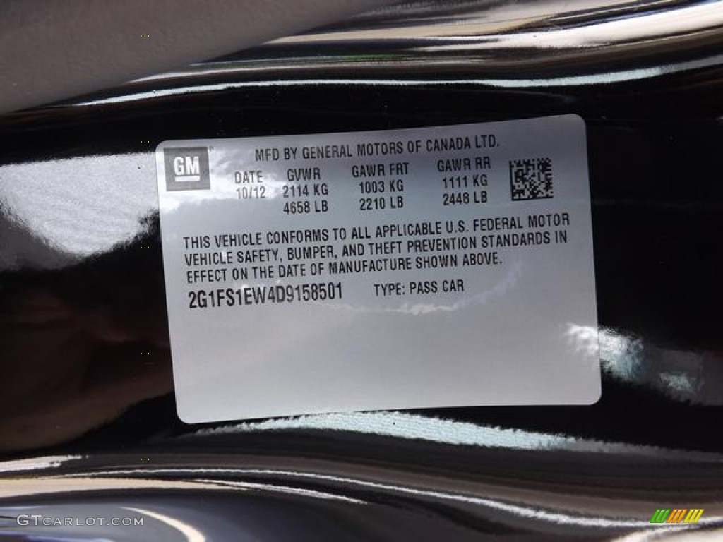 2013 Chevrolet Camaro Z600 Black Magic SuperCharged Coupe Info Tag Photos