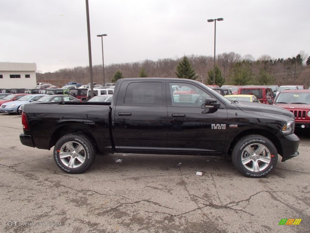 Black 2013 Ram 1500 Sport Crew Cab 4x4 Exterior Photo #78281038