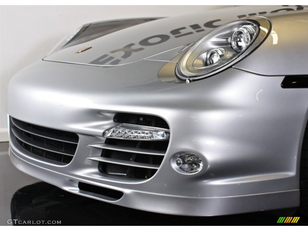 2011 911 Turbo S Cabriolet - GT Silver Metallic / Black/Stone Grey photo #17