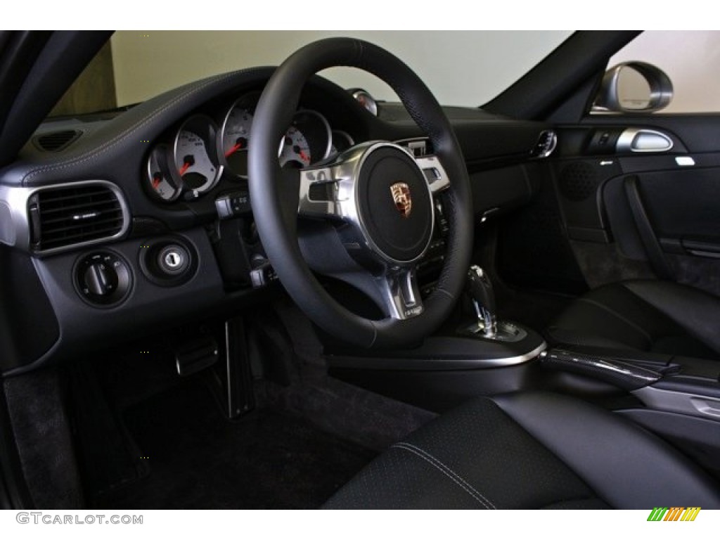 2011 911 Turbo S Cabriolet - GT Silver Metallic / Black/Stone Grey photo #35