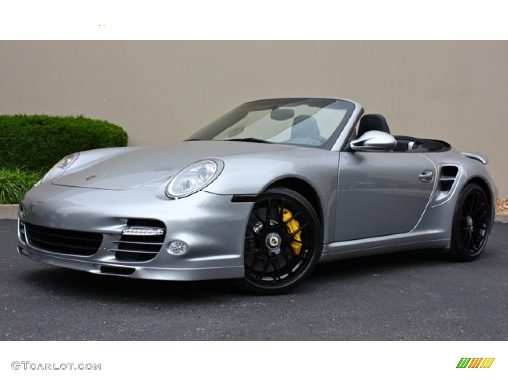 2011 911 Turbo S Cabriolet - GT Silver Metallic / Black/Stone Grey photo #49