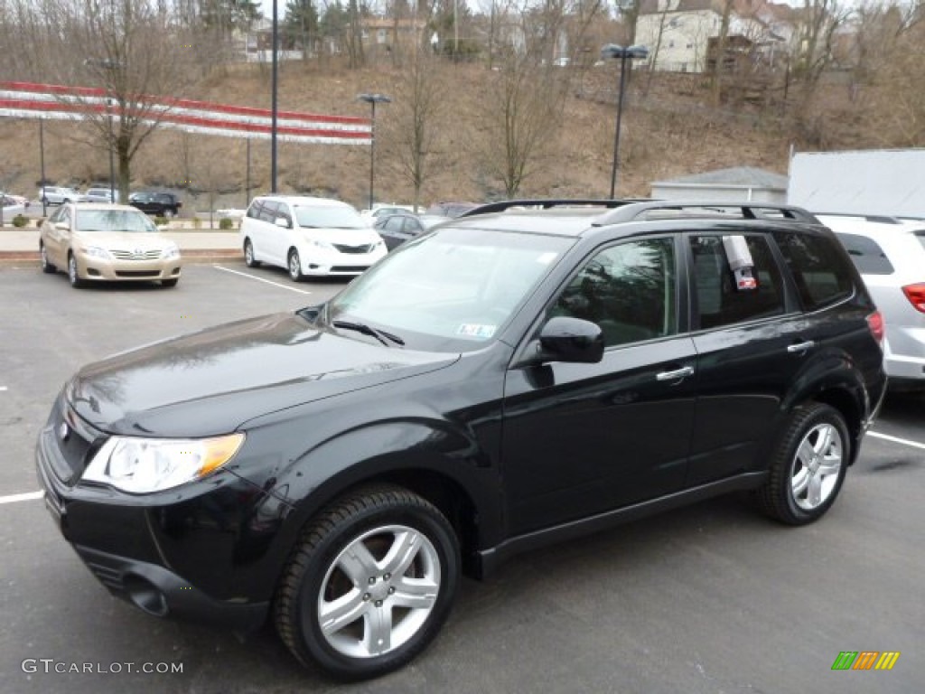 2009 Forester 2.5 X Limited - Obsidian Black Pearl / Black photo #3