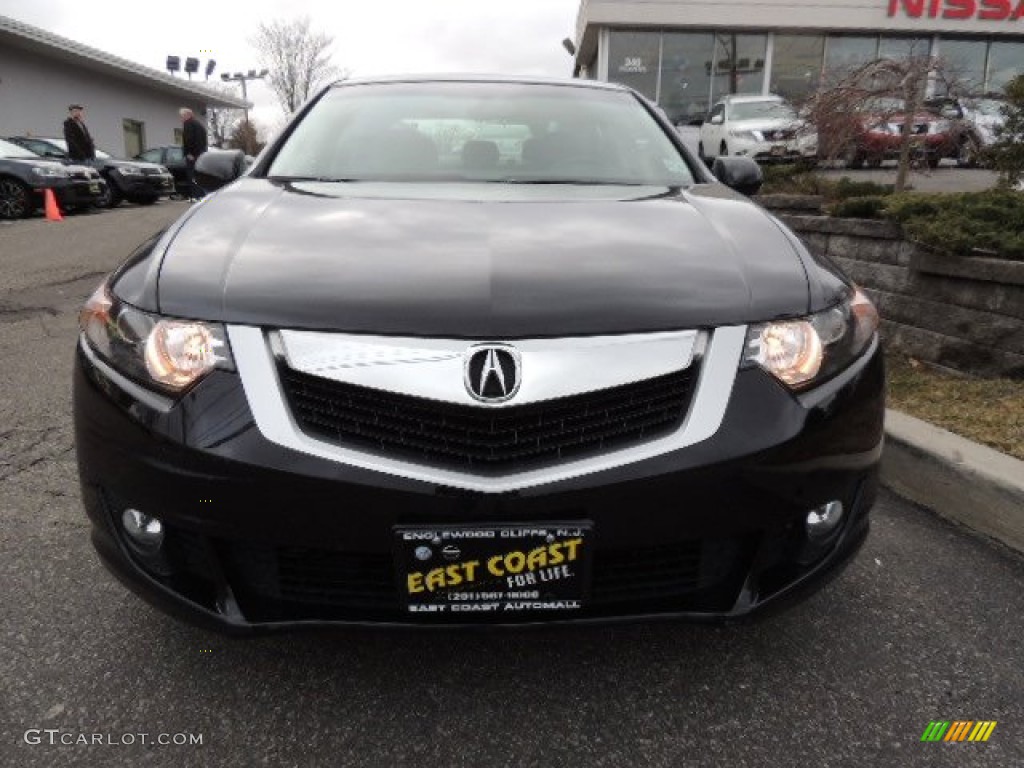 2010 TSX V6 Sedan - Crystal Black Pearl / Ebony photo #2