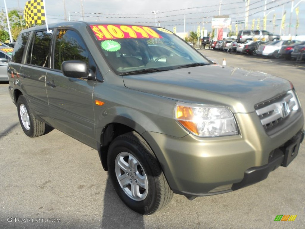 Aberdeen Green Metallic 2007 Honda Pilot LX Exterior Photo #78284646