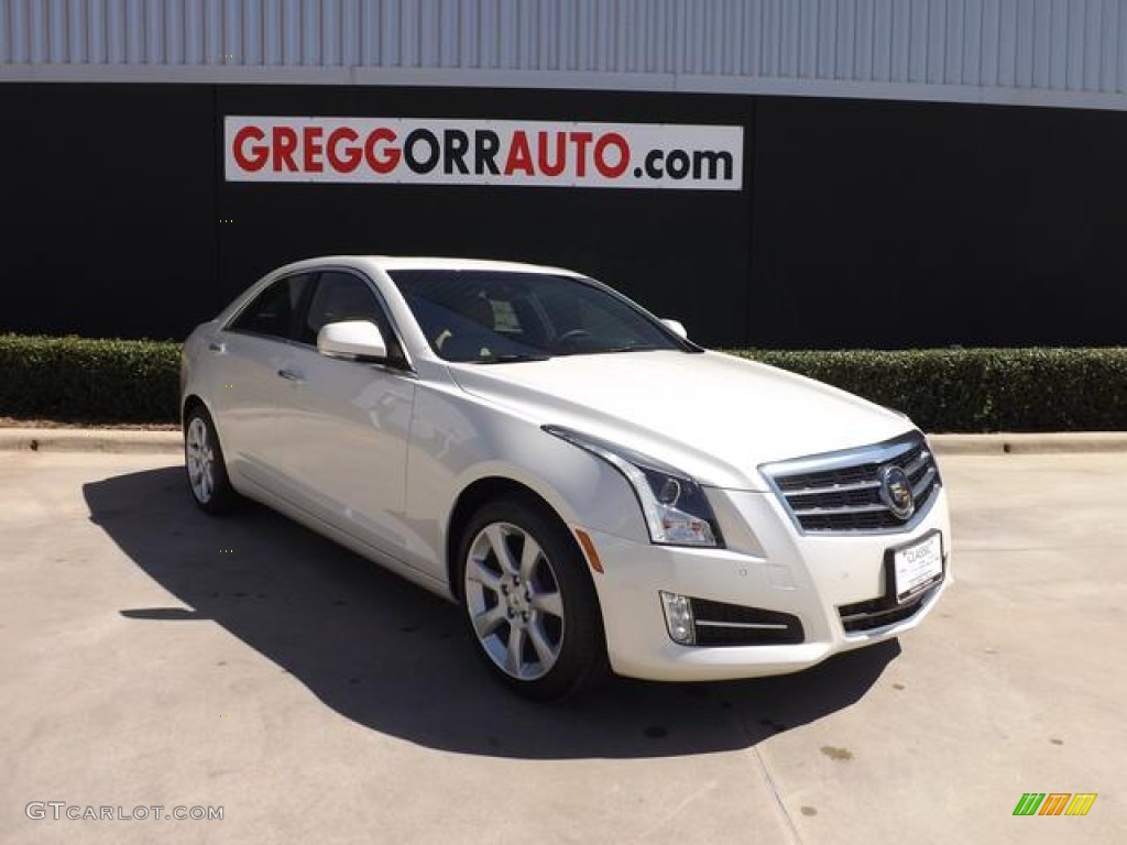 2013 ATS 2.0L Turbo Performance - White Diamond Tricoat / Caramel/Jet Black Accents photo #1