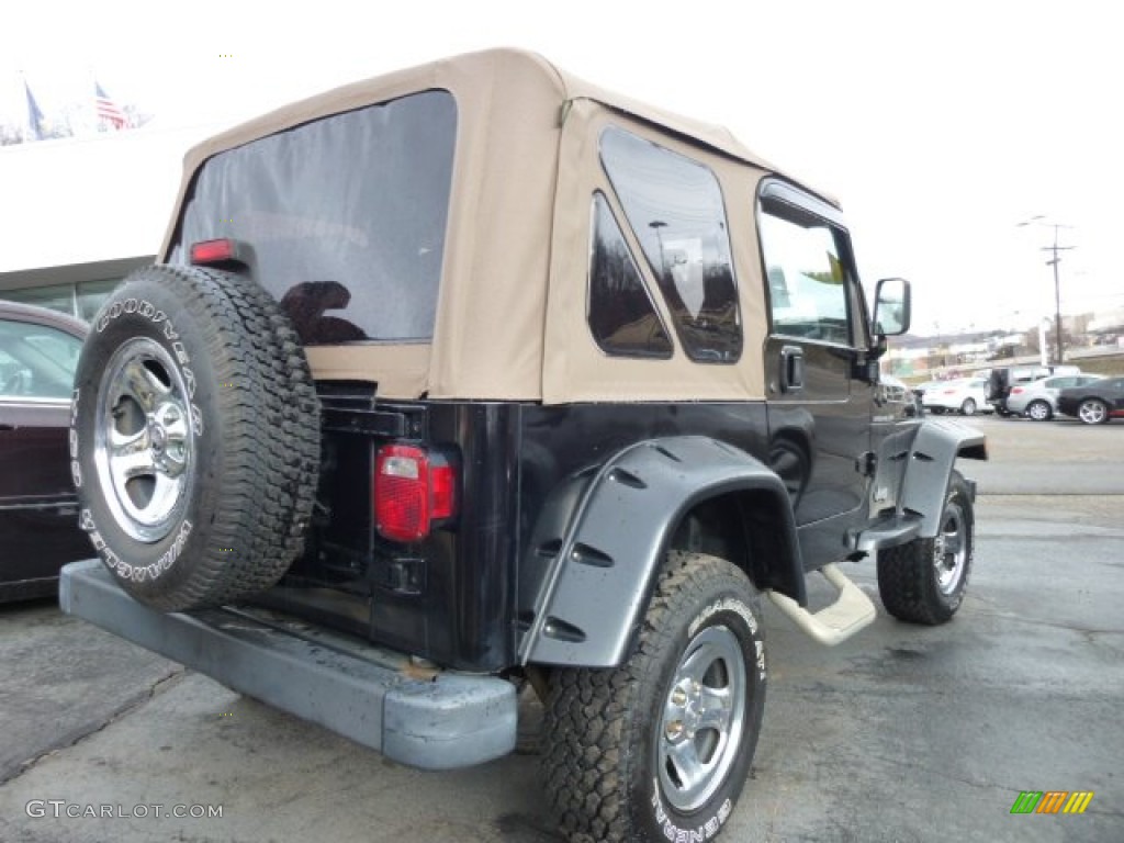 2002 Wrangler Apex Edition 4x4 - Black / Apex Cognac Ultra-Hide photo #3