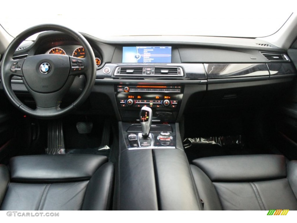 2009 BMW 7 Series 750Li Sedan Black Nappa Leather Dashboard Photo #78286288