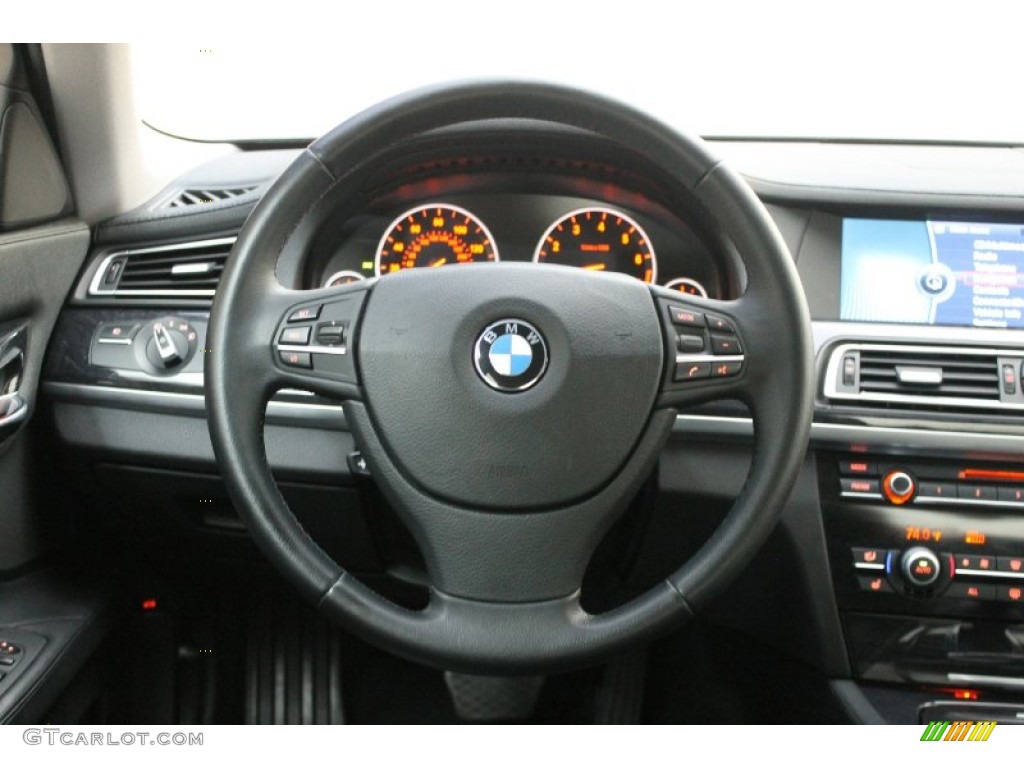 2009 BMW 7 Series 750Li Sedan Black Nappa Leather Steering Wheel Photo #78286540