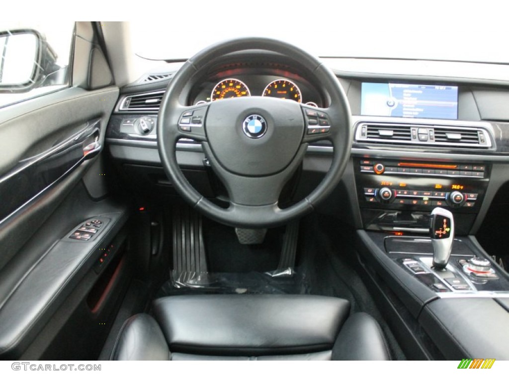2009 BMW 7 Series 750Li Sedan Black Nappa Leather Dashboard Photo #78286618