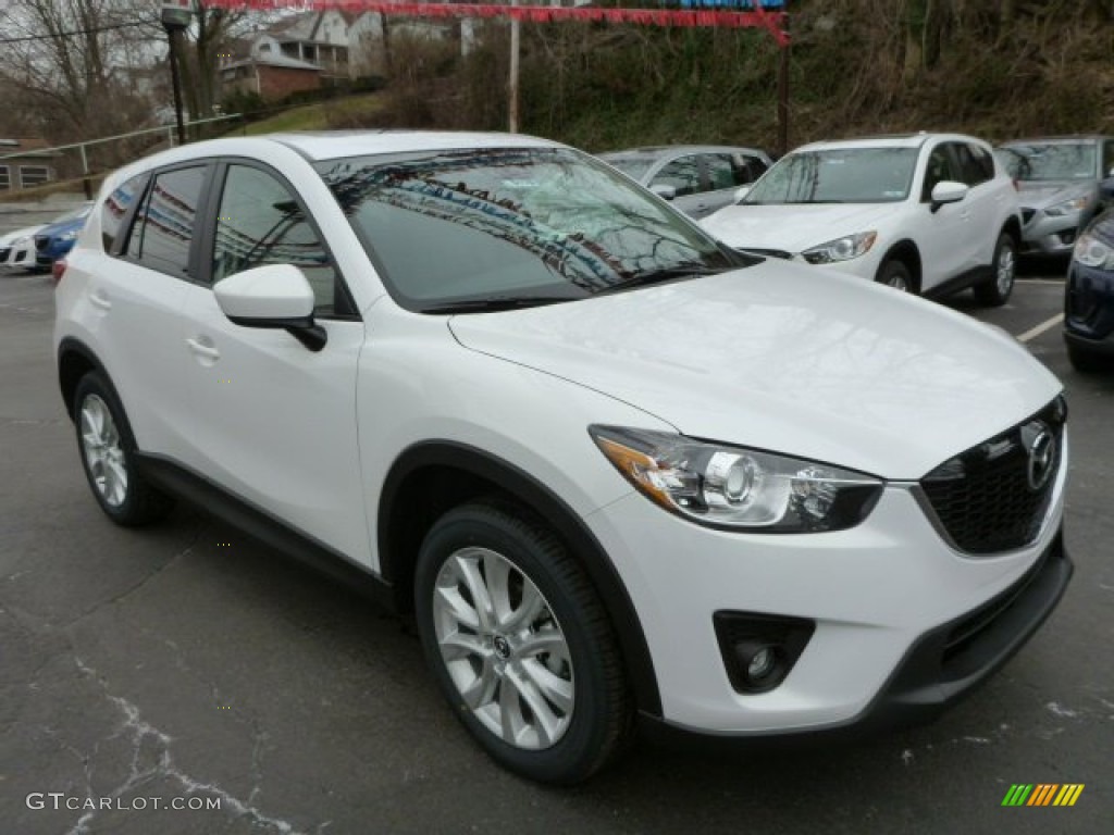 Crystal White Pearl Mica 2014 Mazda CX-5 Grand Touring AWD Exterior Photo #78288001