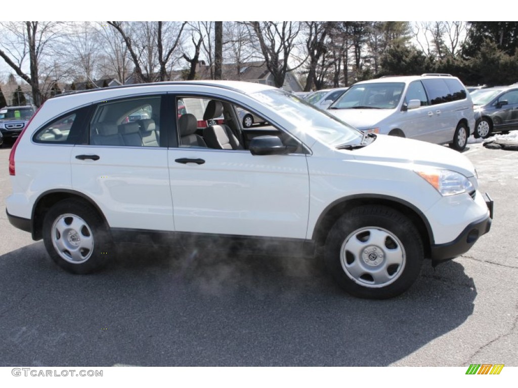 2008 CR-V LX 4WD - Taffeta White / Gray photo #5
