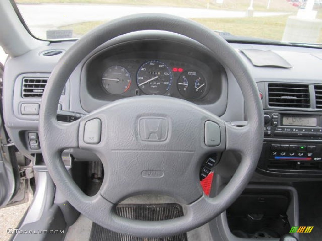 1996 Honda Civic EX Sedan Gray Steering Wheel Photo #78290728