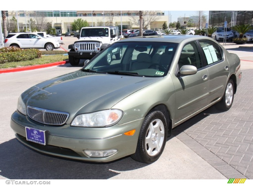 2001 I 30 Sedan - Millenium Jade Green / Beige photo #2