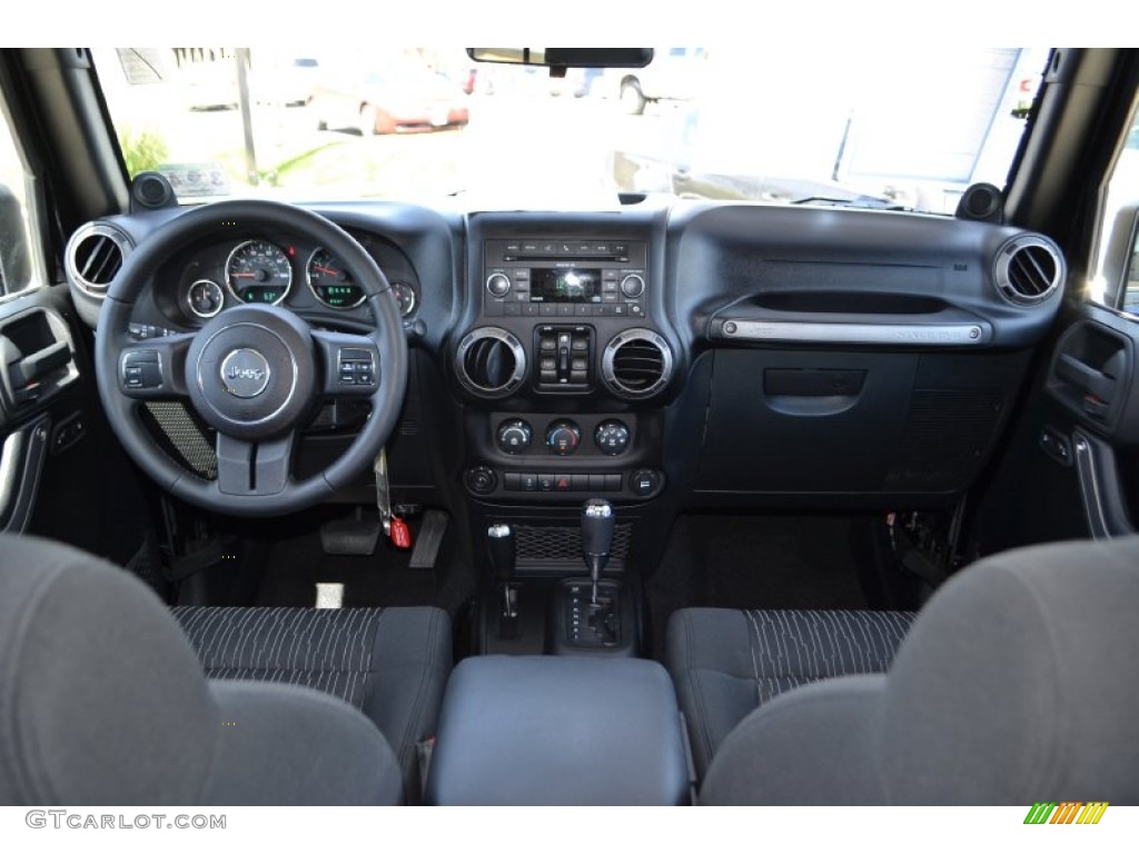 2011 Jeep Wrangler Unlimited Sport 4x4 Black Dashboard Photo #78291234