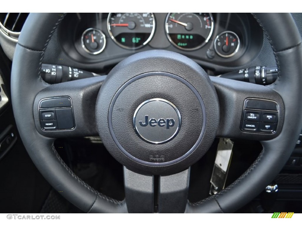 2011 Jeep Wrangler Unlimited Sport 4x4 Black Steering Wheel Photo #78291281