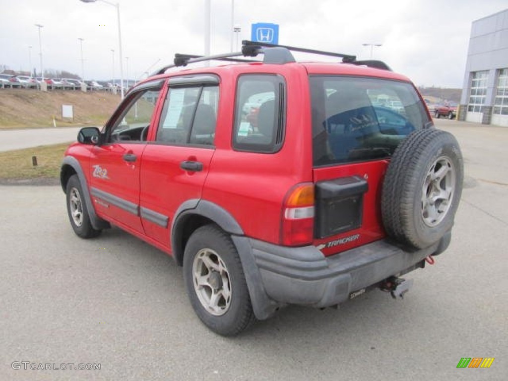 2001 Tracker ZR2 Hardtop 4WD - Wildfire Red / Medium Gray photo #14