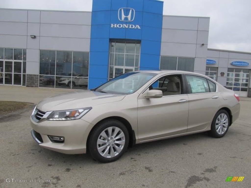 2013 Accord EX-L V6 Sedan - Champagne Frost Pearl / Ivory photo #1