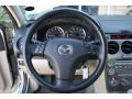2005 Mazda MAZDA6 Beige Interior Steering Wheel Photo