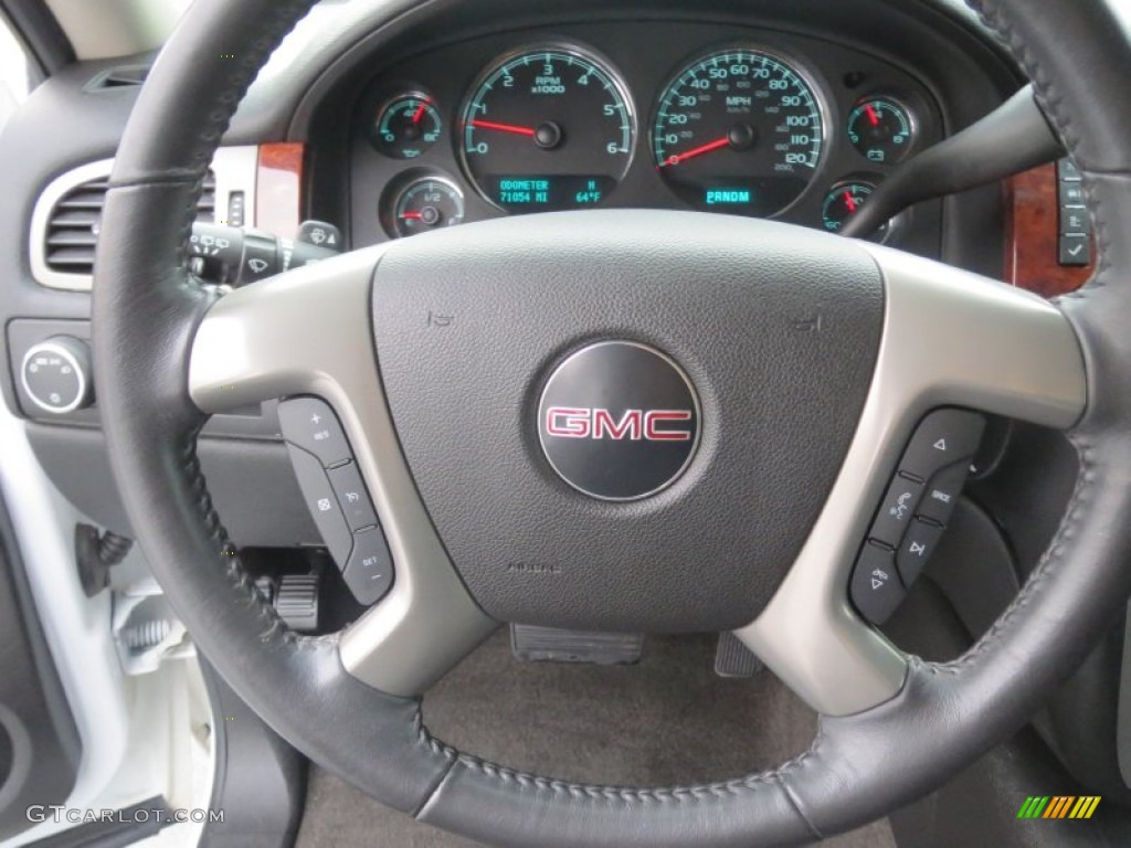 2009 GMC Yukon SLT Ebony Steering Wheel Photo #78294967