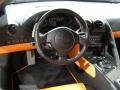 2006 Lamborghini Murcielago, Pearl Orange (Arancio Atlas) / Black/Orange, Steering Wheel, Dashboard