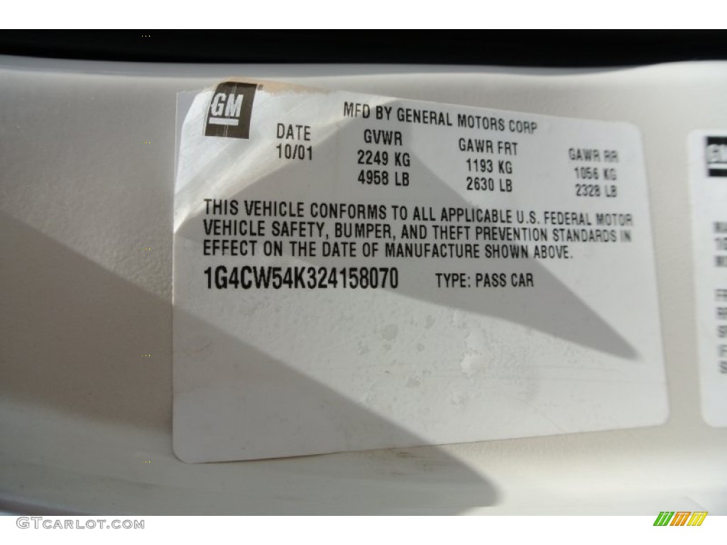 2002 Park Avenue  - White Diamond / Taupe photo #7