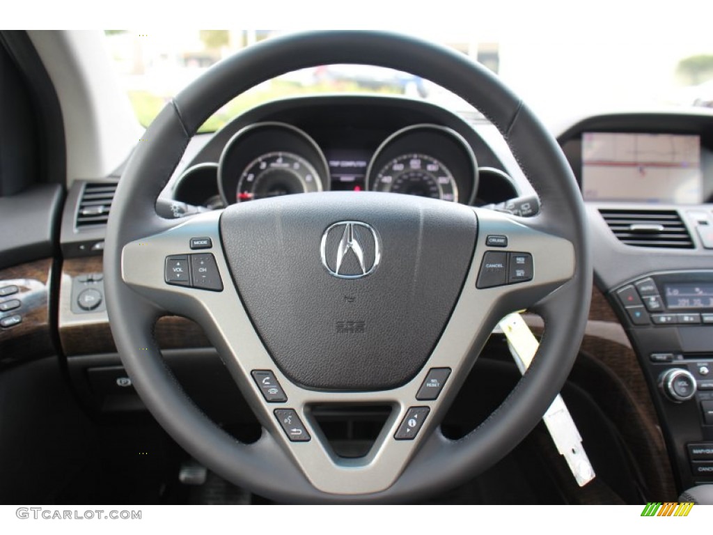 2013 Acura MDX SH-AWD Technology Ebony Steering Wheel Photo #78295411