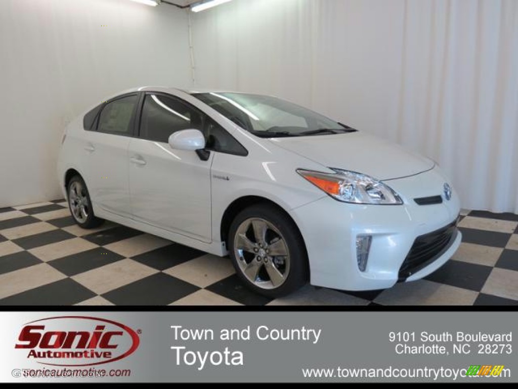 2013 Prius Persona Series Hybrid - Blizzard White Pearl / Dark Gray photo #1