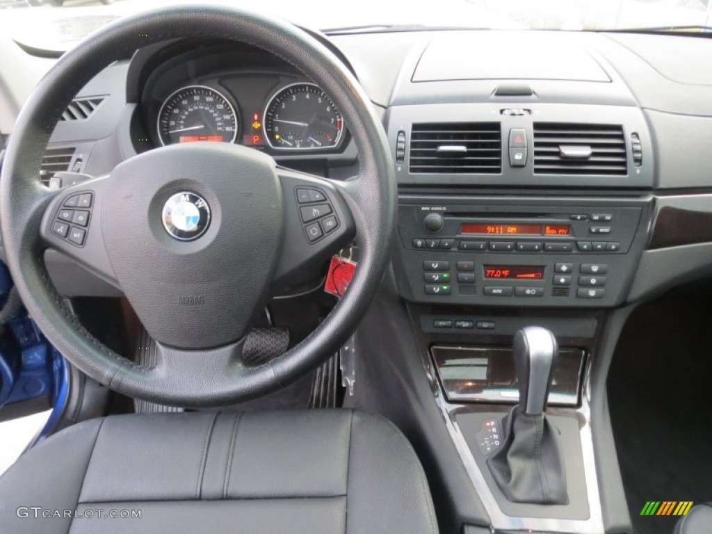 2008 BMW X3 3.0si Black Dashboard Photo #78296778
