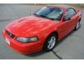 2003 Torch Red Ford Mustang V6 Convertible  photo #1