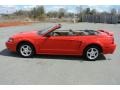 2003 Torch Red Ford Mustang V6 Convertible  photo #24