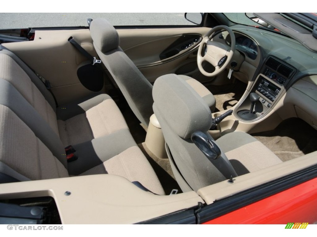 2003 Mustang V6 Convertible - Torch Red / Medium Parchment photo #26