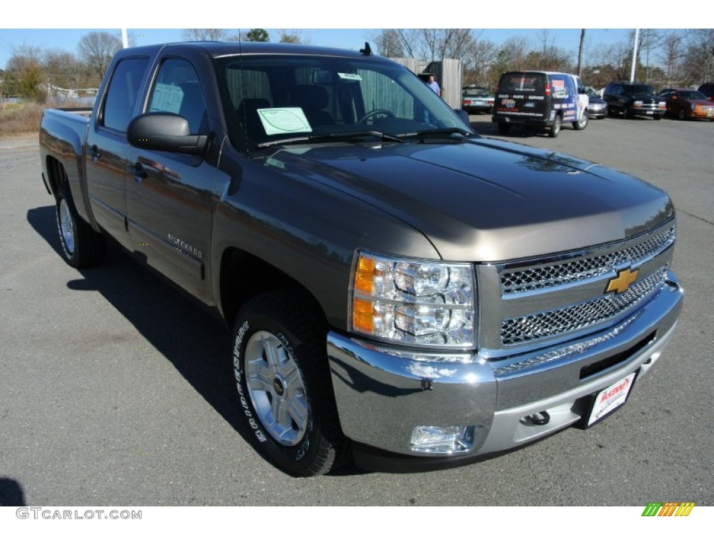 2013 Silverado 1500 LT Crew Cab 4x4 - Mocha Steel Metallic / Ebony photo #2