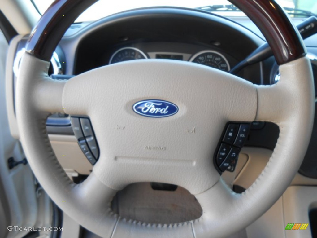 2005 Ford Expedition Limited Medium Parchment Steering Wheel Photo #78299233