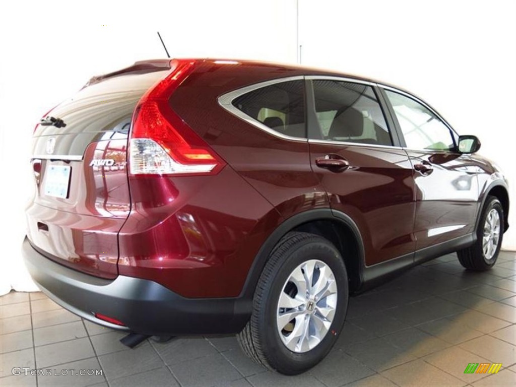 2013 CR-V EX AWD - Basque Red Pearl II / Gray photo #3