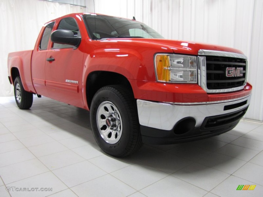 2010 Sierra 1500 SL Extended Cab 4x4 - Fire Red / Dark Titanium photo #1