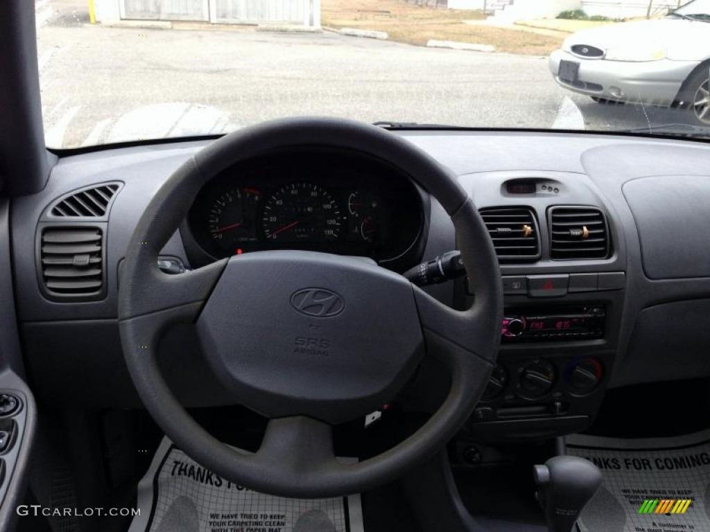 2002 Accent GL Sedan - Coastal Blue / Gray photo #20