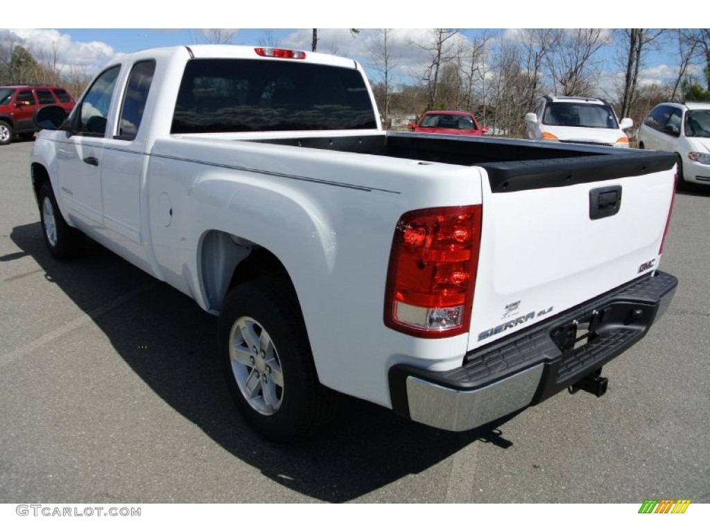 2013 Sierra 1500 SLE Extended Cab - Summit White / Ebony photo #4