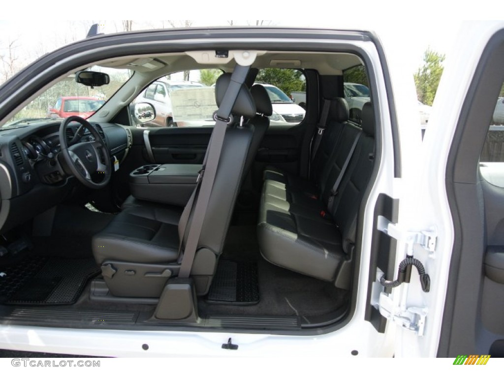 2013 Sierra 1500 SLE Extended Cab - Summit White / Ebony photo #14