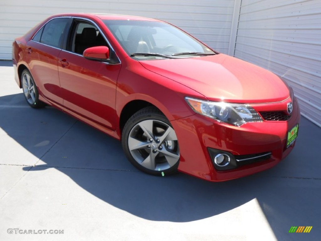 2013 Camry SE V6 - Barcelona Red Metallic / Black photo #1