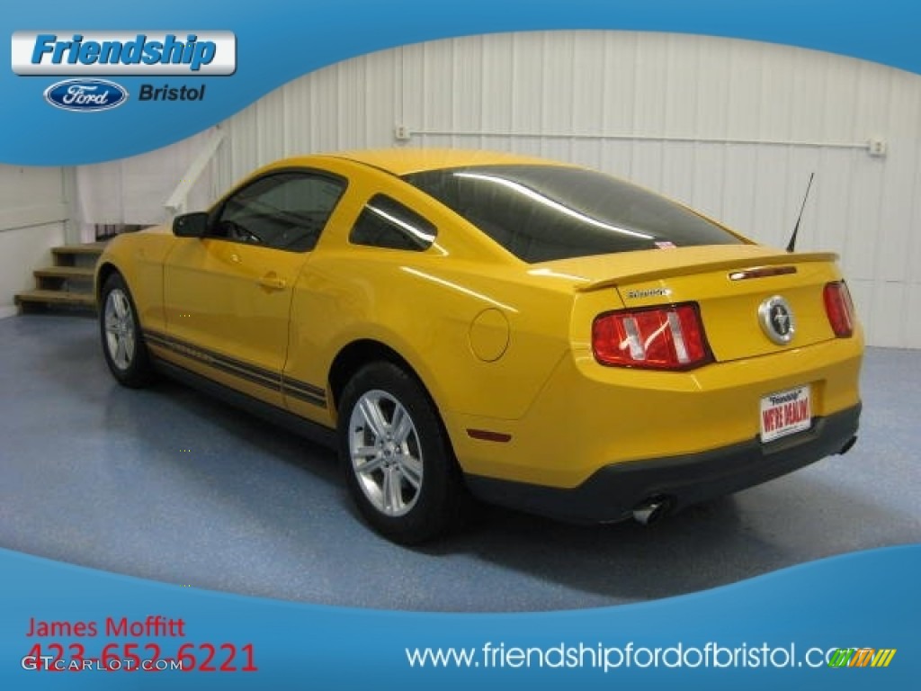 2012 Mustang V6 Coupe - Yellow Blaze Metallic Tri-Coat / Charcoal Black photo #6