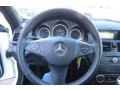 2009 Mercedes-Benz C Black Interior Steering Wheel Photo