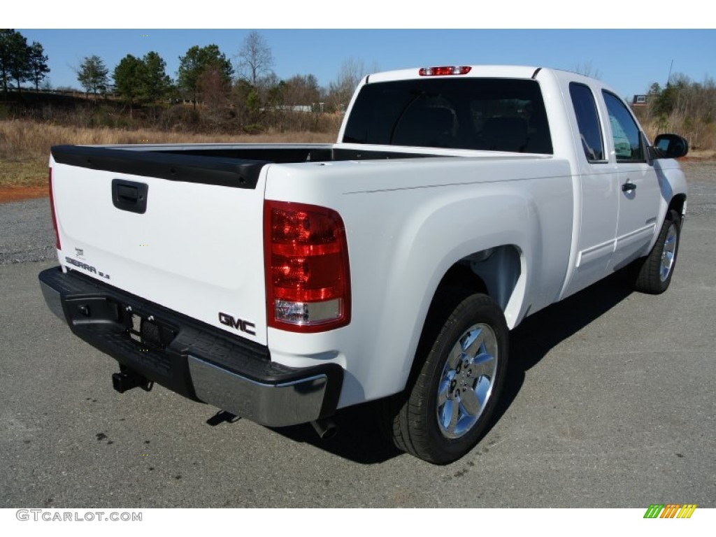 2013 Sierra 1500 SLE Extended Cab - Summit White / Ebony photo #5