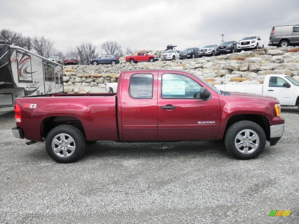 2013 Sierra 1500 SLE Extended Cab 4x4 - Sonoma Red Metallic / Ebony photo #1